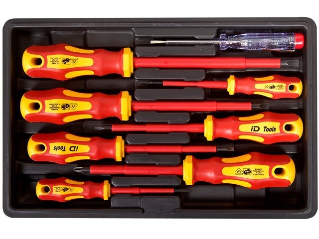 Odvijači VDE / 8-dijelni set TF IS-8VDETF – izolirani Torx odvijači za siguran rad pod naponom do 1000 V, idealni za elektroinstalaterske poslove.