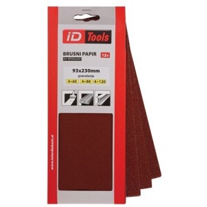 BRUSNI PAPIR 93X230MM ZA VIBRACIJSKU BRUSILICU 12-DIJELNI SET BPS-93X230