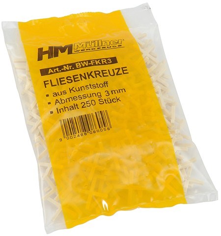 Plastični križići za polaganje keramike debljine 2 mm, pakiranje od 250 komada, za precizno poravnavanje i ujednačene fuge između keramičkih pločica.