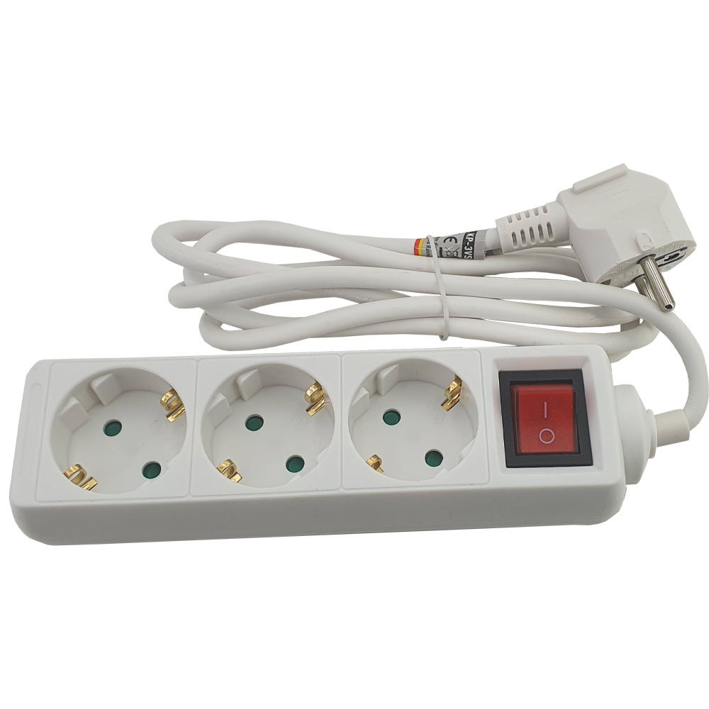 ELEKTRIČNI PRODUŽNI KABEL / 3 UTIČNICE – S PREKIDAČEM KP-3VS– praktičan kabel za sigurno napajanje više uređaja istovremeno.