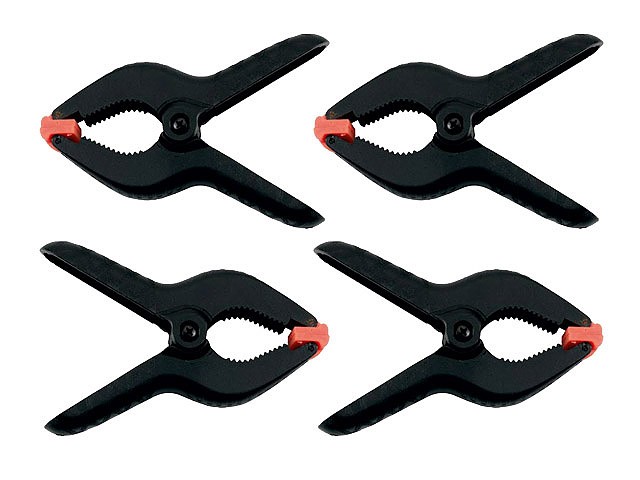 STEZNE HVATALJKE OPRUŽNE 110MM 4-DIJELNI SET - B204 plastične štipaljke za spajanje