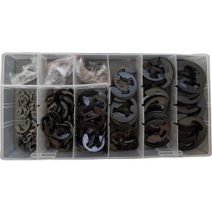 SET USKOČNIKA - SEEGER PRSTENOVA - 300 KOMADA BOX-SS300 - Set opružnih prstenova (uskočnika), 300 dijelova, unutarnji i vanjski promjeri, u praktičnoj kutiji.