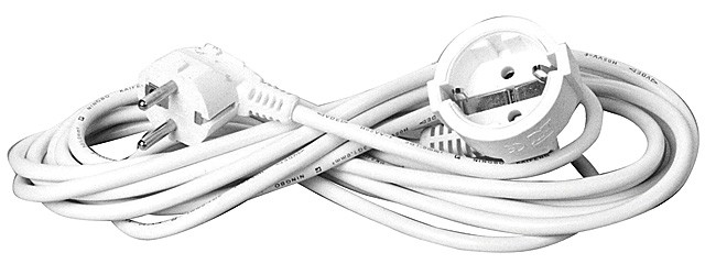 ELEKTRIČNI PRODUŽNI KABEL od 10 metara s jednom utičnicom položen na podu garaže.