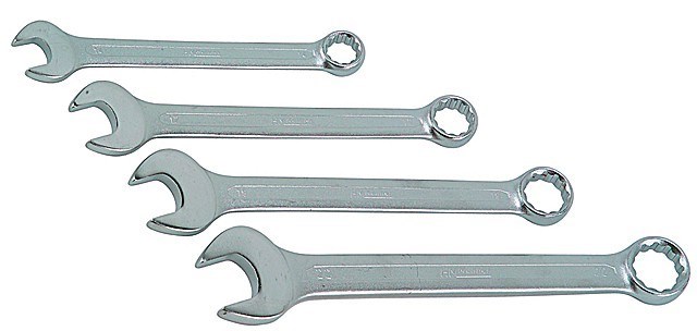 VELIKI KOMBINIRANI KLJUČEVI SET 36-50MM KRV-4P - Set od 4 velika kombinirana ključa (viličasti i prstenasti) za kamione, strojeve i industrijske vijke.
