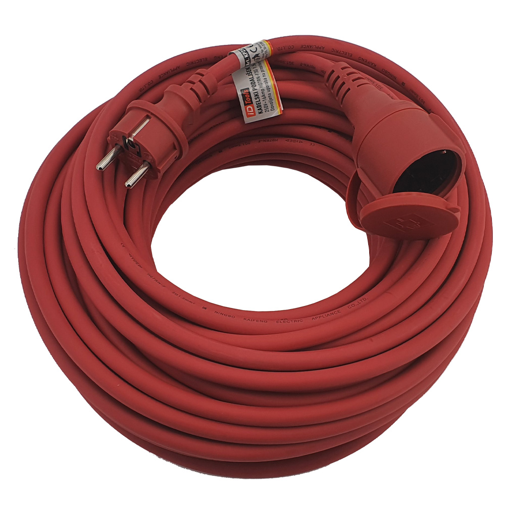 PRODUŽNI KABEL ZA VANJSKU UPOTREBU 25M KP-25MG s IP44 zaštitom za vlagu.