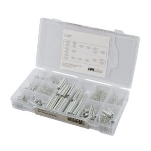 SET ALATNIH VUČNIH OPRUGA 200/1 BOX F200 asortiman od 200 komada pocinčanih opruga u praktičnoj plastičnoj kutiji s pretincima.