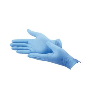 NITRIL RUKAVICE 100 KOMADA VELIČINA 10-XL AH1-10N - Jednokratne nitrilne rukavice, plave, bez pudera, 100 komada, veličina XL.