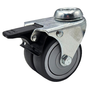KOTAČ 75MM / 100KG TPR - DUPLI / KOČNICA ID TPR80-ZAV/LD