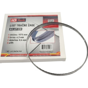 LIST ZA TRAČNU PILU ZA DRVO 1575 X 6.3 X 0.4 MM - LZT-230 tračni list 6 TPI