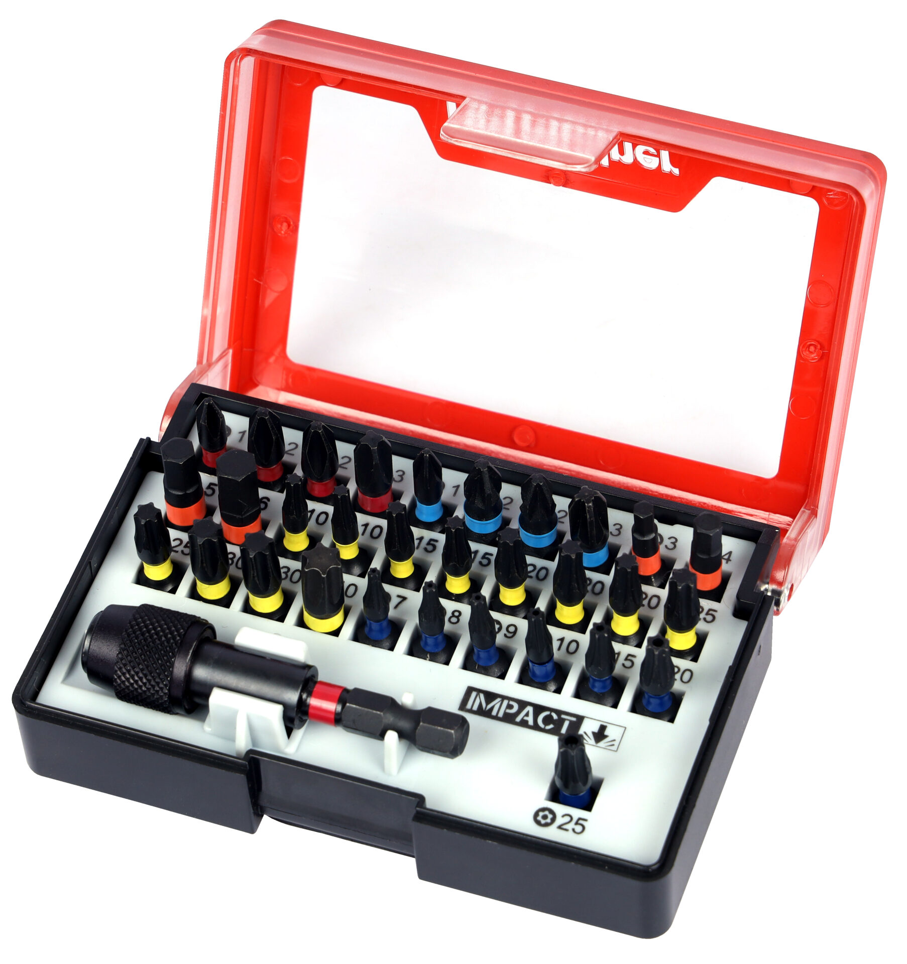 Set udarnih bitova za odvijač 32 dijelni S2 5132S s magnetnim držačem