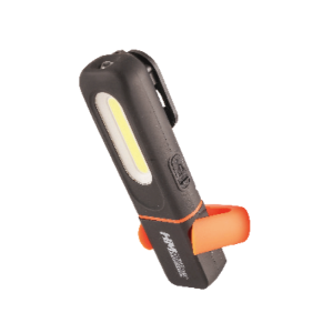 SVJETILJKA LED UNI LI-ION punjiva ručna svjetiljka model UL18 od 154mm na radnom stolu.