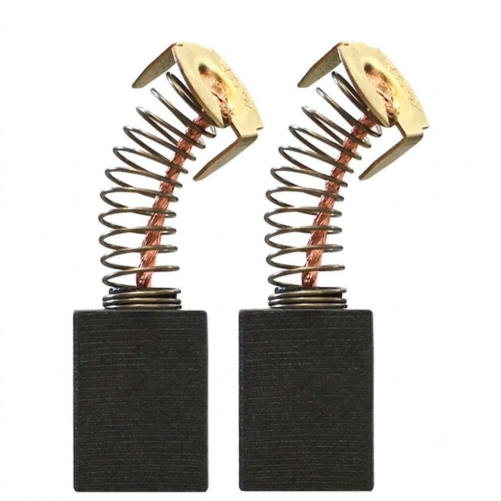ČETKICE ZA ELEKTROMOTOR dimenzija 6,5 x 13,5 x 18 mm s bakrenom pletenicom i oprugom za nesmetan rad alata.