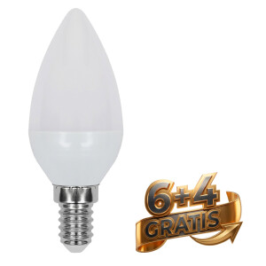 LED ŽARULJA E14 4.5W 4000K 470LM OBLIK SVIJEĆE - 10 KOMADA neutralno bijelo svjetlo uski navoj